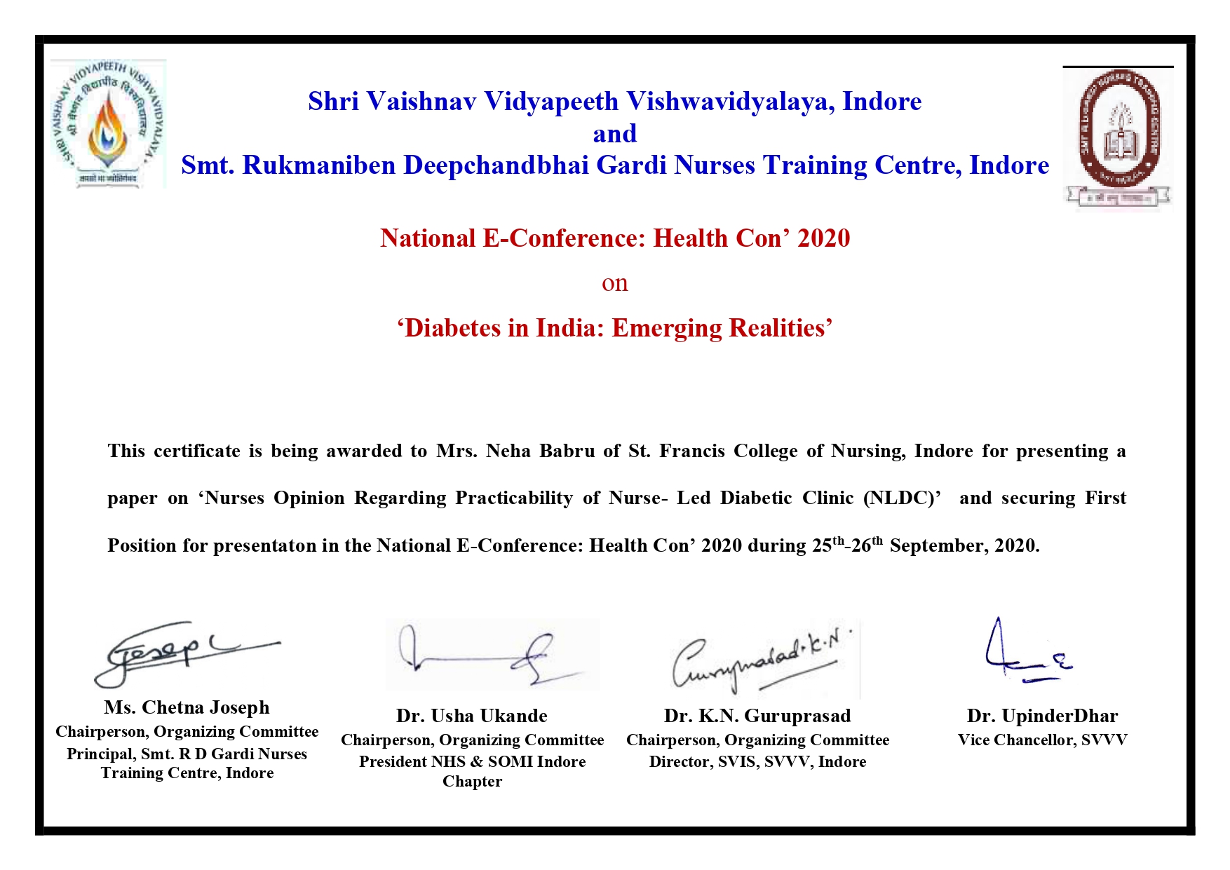 Certificate Neha Babru page 0001